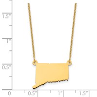 14KY Connecticut State Necklace view 3