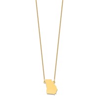14KY Georgia State Necklace view 2