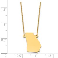 14KY Georgia State Necklace view 3