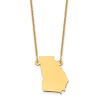 14KY Georgia State Necklace view 1