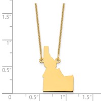 14K Yellow Gold Idaho State Necklace view 3