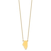 14KY Illinois State Necklace view 2