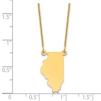 14KY Illinois State Necklace view 3