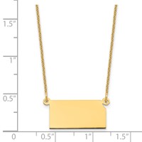14K Yellow Gold Kansas State Necklace view 3