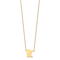 14KY Minnesota State Necklace view 2