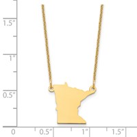 14KY Minnesota State Necklace view 3