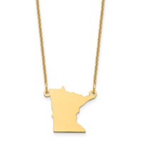 14KY Minnesota State Necklace view 1