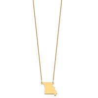 14K Yellow Gold Missouri State Necklace view 2