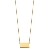 14K Yellow Gold North Dakota State Necklace view 2