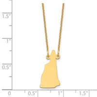 14K Yellow Gold New Hampshire State Necklace view 3