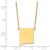 14K Yellow Gold New Mexico State Necklace view 3