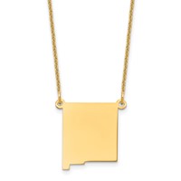14K Yellow Gold New Mexico State Necklace view 1