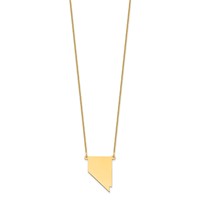 14K Yellow Gold Nevada State Necklace view 2