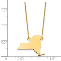 14K Yellow Gold New York State Necklace view 3