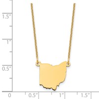 14K Yellow Gold Ohio State Necklace view 3