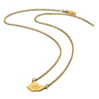 14K Yellow Gold Ohio State Necklace view 5