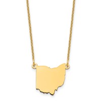 14K Yellow Gold Ohio State Necklace view 1