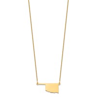 14KY Oklahoma State Necklace view 2
