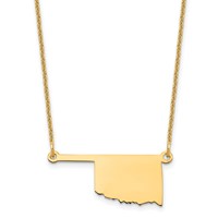 14KY Oklahoma State Necklace view 1