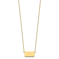 14K Yellow Gold Pennsylvania State Necklace view 2