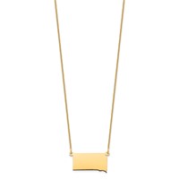 14K Yellow Gold South Dakota State Necklace view 2
