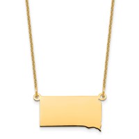 14K Yellow Gold South Dakota State Necklace view 1