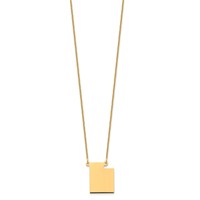 14K Yellow Gold Utah State Necklace view 2