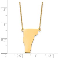 14K Yellow Gold Vermont State Necklace view 3