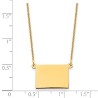 14K Yellow Gold Wyoming State Necklace view 3