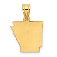 14K Yellow Gold Arkansas State Pendant view 4