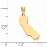 14K Yellow Gold California State Pendant view 3