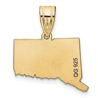 14KY Connecticut State Pendant view 4