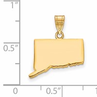 14KY Connecticut State Pendant view 3