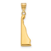 14K Yellow Gold Delaware State Pendant view 1