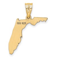 14K Yellow Gold Florida State Pendant view 4