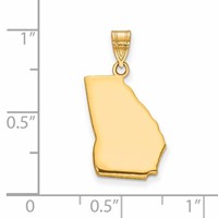 14K Yellow Gold Georgia State Pendant view 3