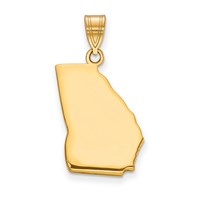 14K Yellow Gold Georgia State Pendant view 1
