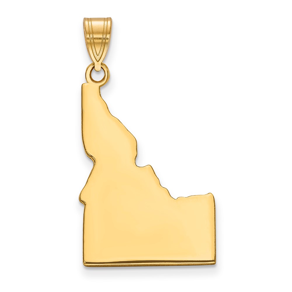 14K Yellow Gold Idaho State Pendant