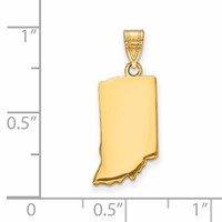14K Yellow Gold Indiana State Pendant view 2
