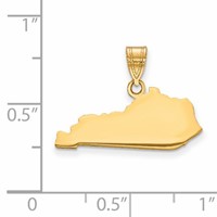 14K Yellow Gold Kentucky State Pendant view 2