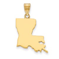 14K Yellow Gold Louisiana State Pendant view 1