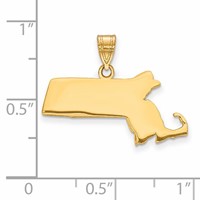 14KY Massachusetts State Pendant view 2