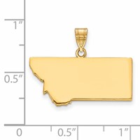14KY Montana State Pendant view 2