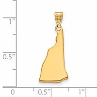 14K Yellow Gold New Hampshire State Pendant view 2