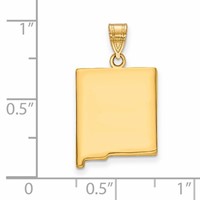 14K Yellow Gold New Mexico State Pendant view 2
