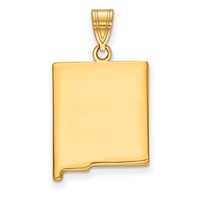 14K Yellow Gold New Mexico State Pendant view 1