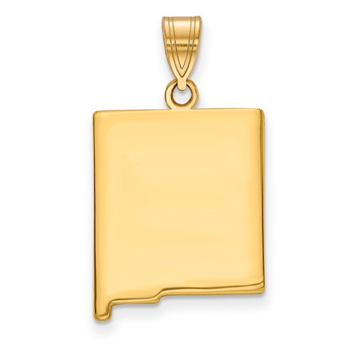 14K Yellow Gold New Mexico State Pendant