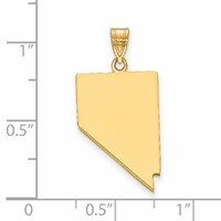14K Yellow Gold Nevada State Pendant view 2
