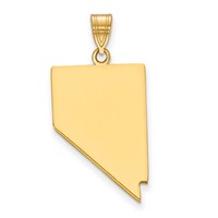 14K Yellow Gold Nevada State Pendant view 1