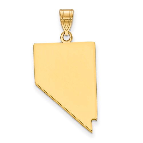 14K Yellow Gold Nevada State Pendant